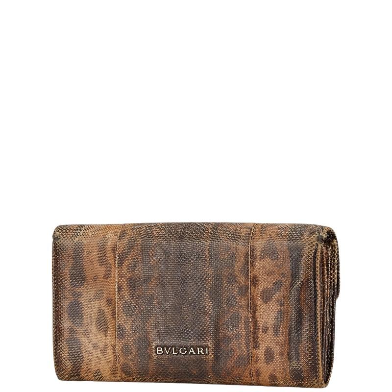 BVLGARI ブルガリ セルペンティ 長財布 ブラウン パイソン BVLGARI ブルガリ セルペンティ 長財布 ブラウン パイソン