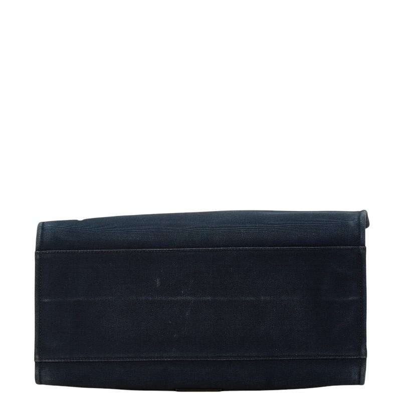 ヴェルサーチェ ハンドバッグ トートバッグ ネイビー キャンバス