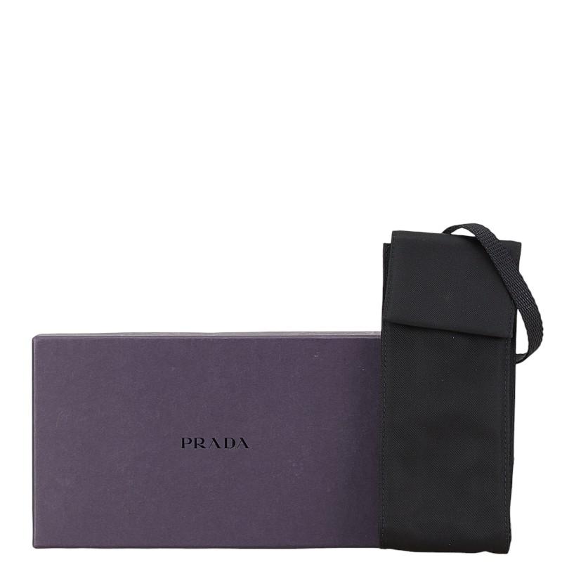 プラダ 三角ロゴプレート ミニショルダーバッグ ブラック ナイロン レディース PRADA 【中古】 PRADA（プラダ） 三角ロゴプレート ミニショルダーバッグ ブラック