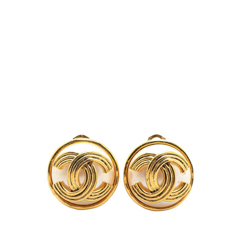 CHANEL シャネル ヴィンテージ ココマーク イヤリング ゴールド メッキ  