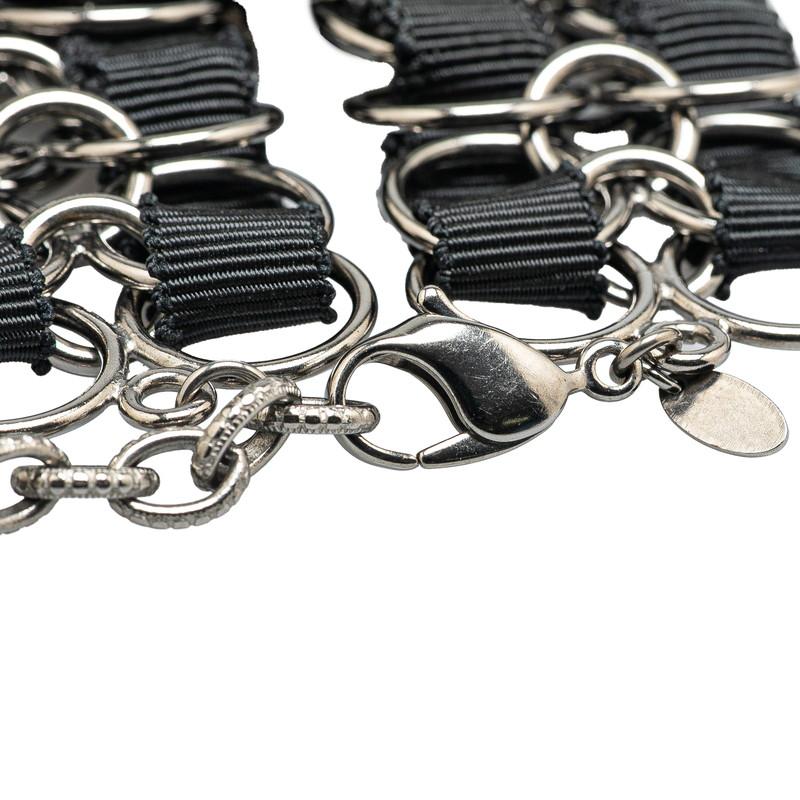 CHANEL（シャネル） カメリア ブレスレット ブラック シルバー 