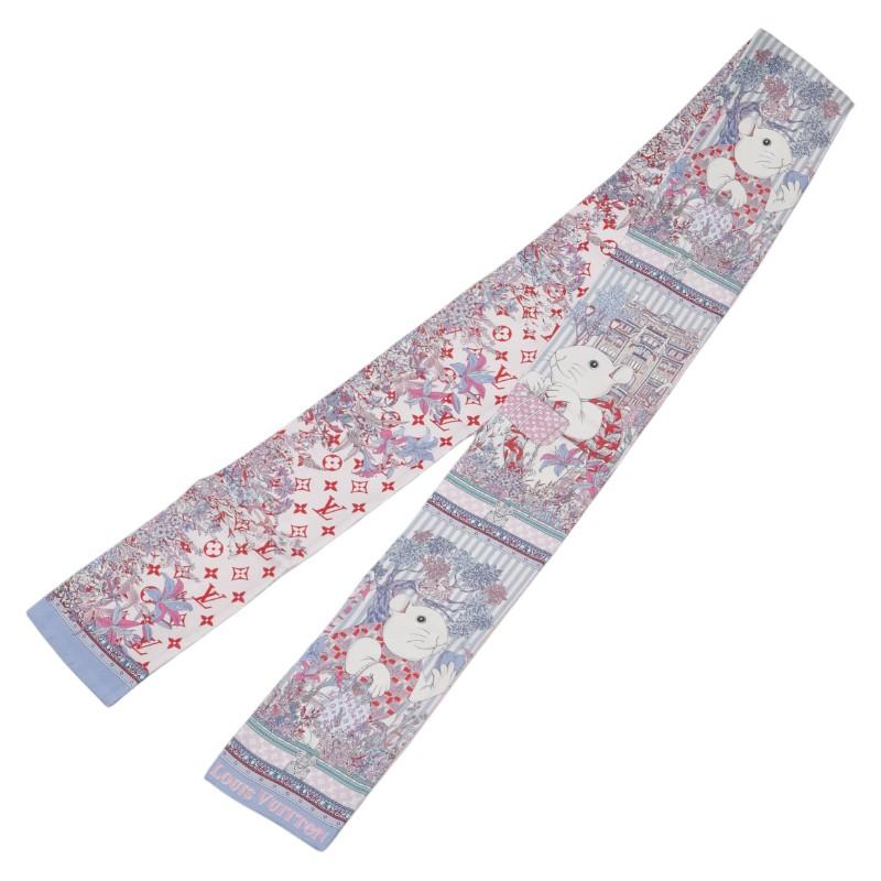 【極美品】ルイヴィトン　バンドーBB アルティメット　スカーフ　シルク ピンク 極美品】ルイヴィトン バンドーBB アルティメット スカーフ