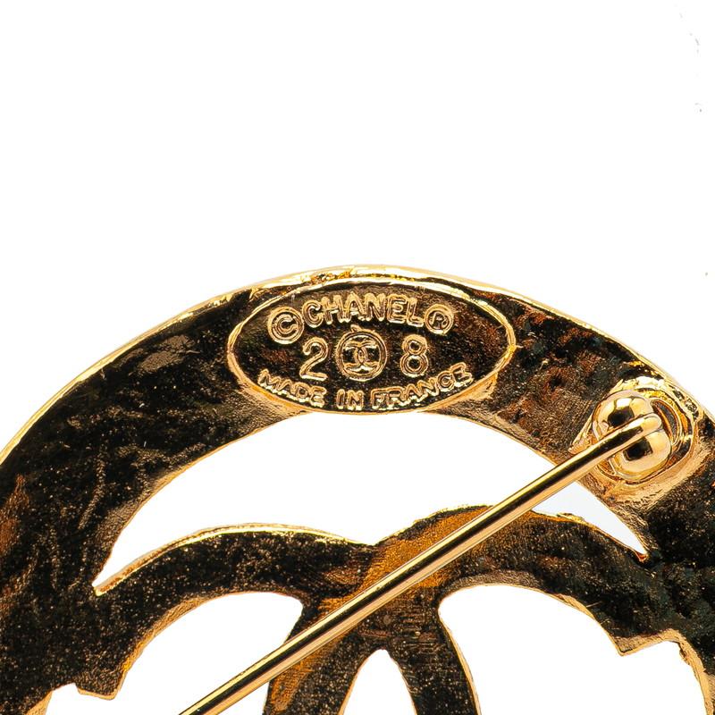 CHANEL シャネル ヴィンテージ ココマーク ブローチ ゴールド メッキ  