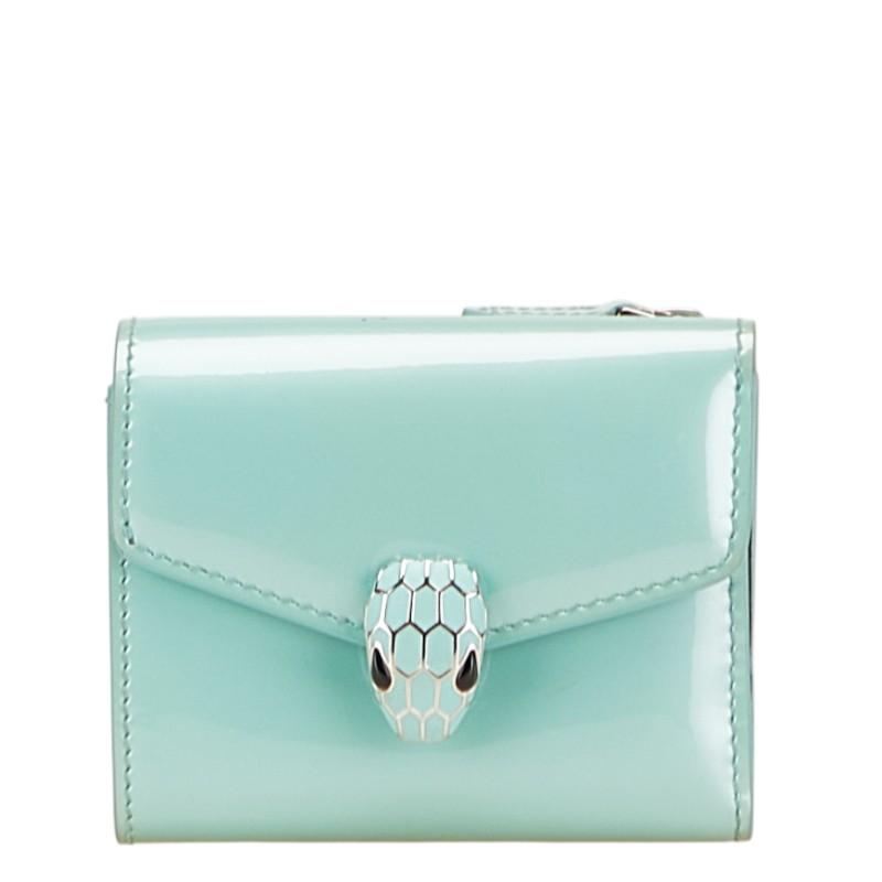 BVLGARI（ブルガリ） セルペンティ フォーエバー 三つ折り財布 ブルー