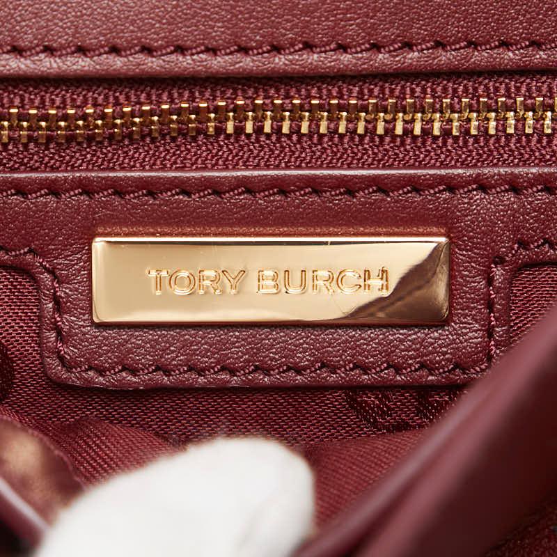 年末まで値下げ！【未使用】正規品★トリーバーチ　チェーンバッグ　ワインレッド TORY BURCH（トリーバーチ） ロゴ チェーン ショルダーバッグ ワイン