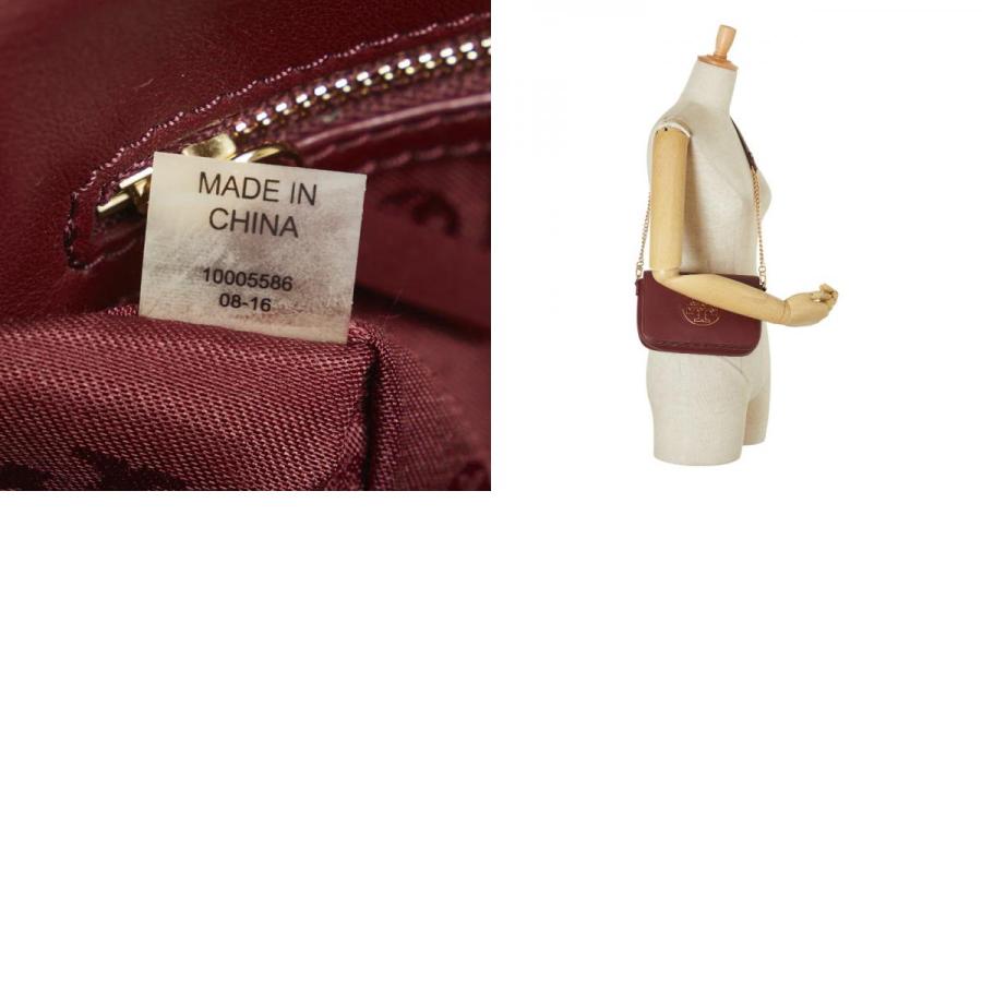 年末まで値下げ！【未使用】正規品★トリーバーチ　チェーンバッグ　ワインレッド TORY BURCH（トリーバーチ） ロゴ チェーン ショルダーバッグ ワイン