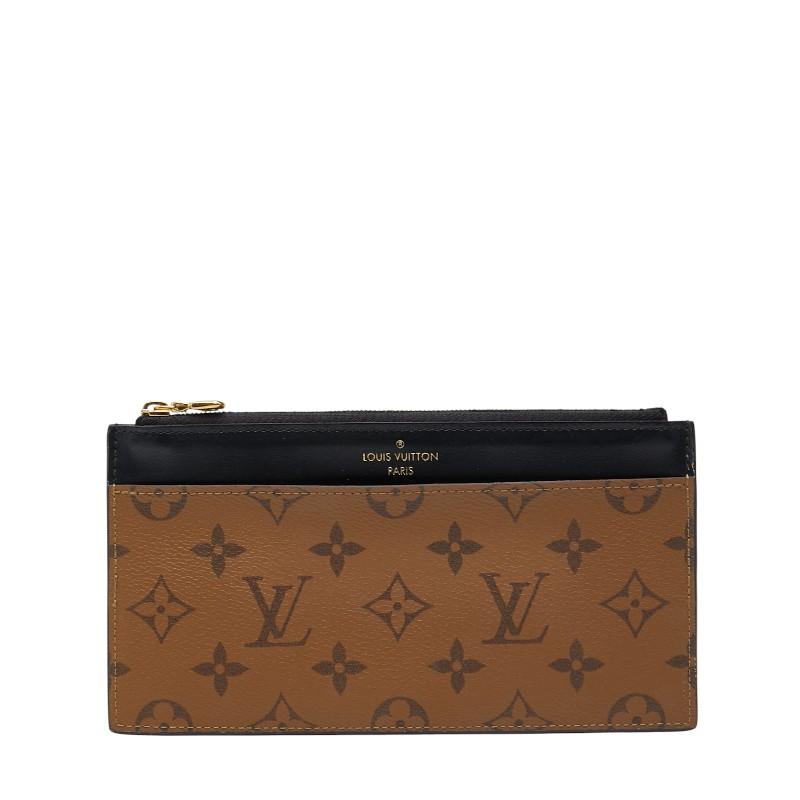 ルイ ヴィトン モノグラム リバース  スリム パース 長財布 M80390 マカロン PVC レザー レディース LOUIS VUITTON 【中古】 LOUIS VUITTON（ルイ・ヴィトン） ルイ ヴィトン モノグラム リバース