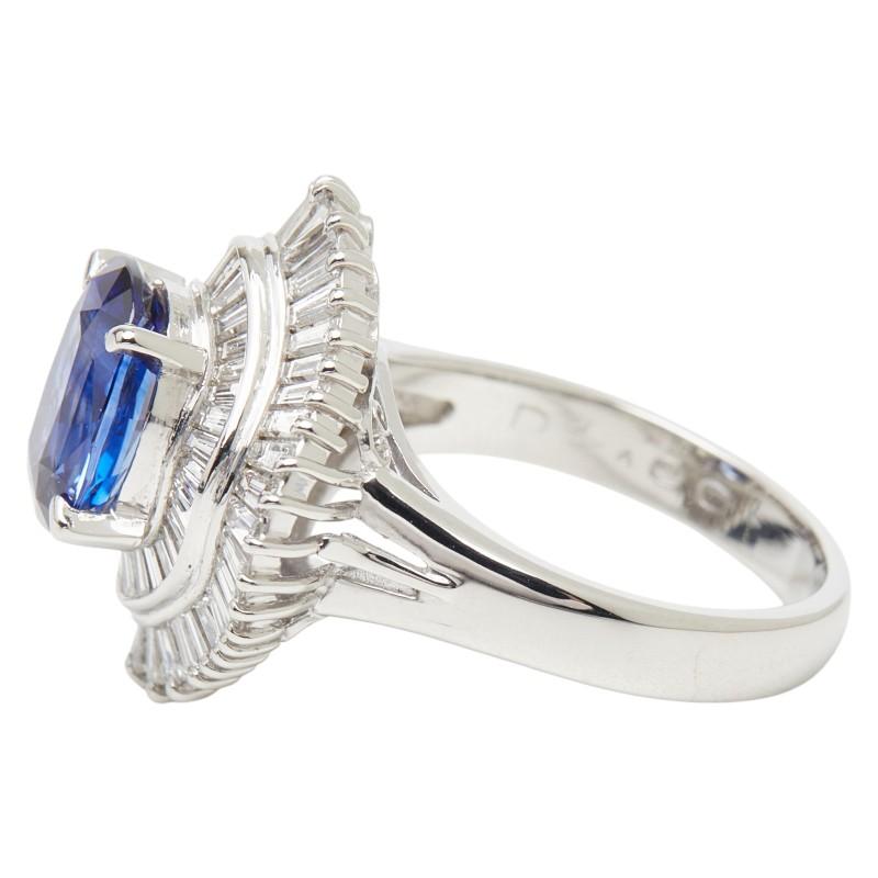 Pt900 プラチナ サファイア2.39ct ダイヤ1.00ct リング 指輪 