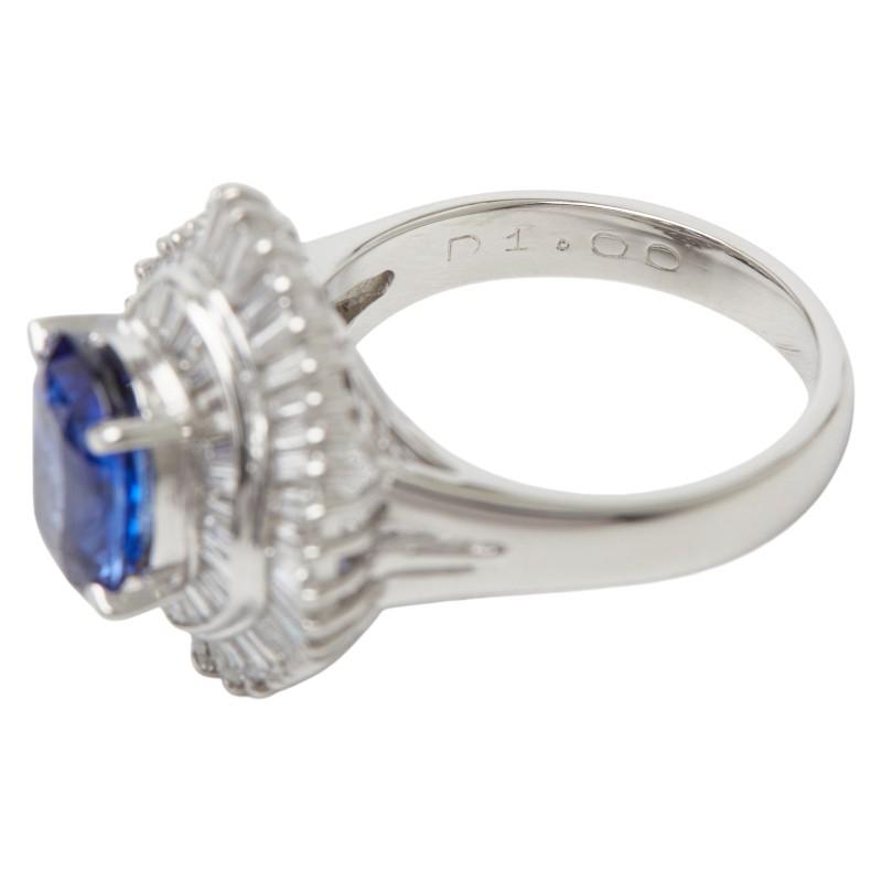Pt900 プラチナ サファイア2.39ct ダイヤ1.00ct リング 指輪 