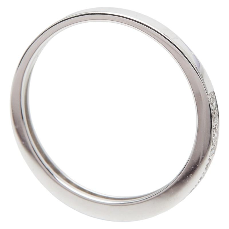 ヴァンドーム青山 K18WG ホワイトゴールド ダイヤ0.11ct ハーフ