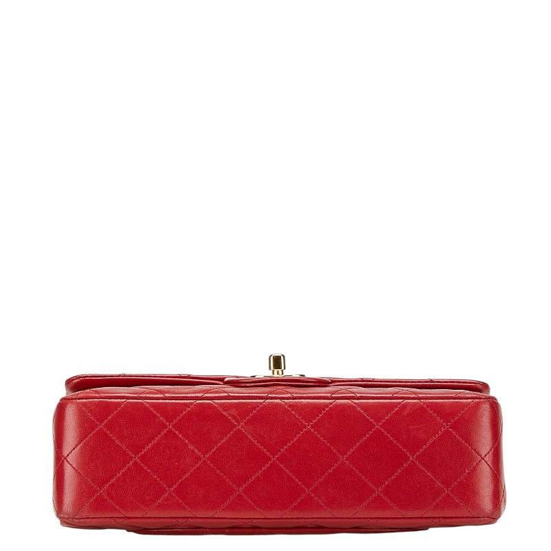 本物 シャネル CHANEL ココマーク マトラッセ ダブルフラップ チェーン ショルダーバッグ ラムスキン レザー ブラウン Matelasse バッグ 中古・ CHANEL（シャネル） マトラッセ23 ダブルフラップ ココマーク チェーン