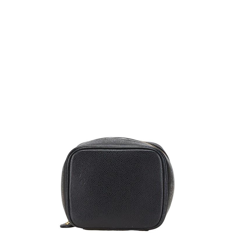 シャネル ココマーク バニティバッグ A01998 ブラック キャビアスキン レディース CHANEL 【中古】 CHANEL（シャネル） ココマーク バニティバッグ A01998 ブラック
