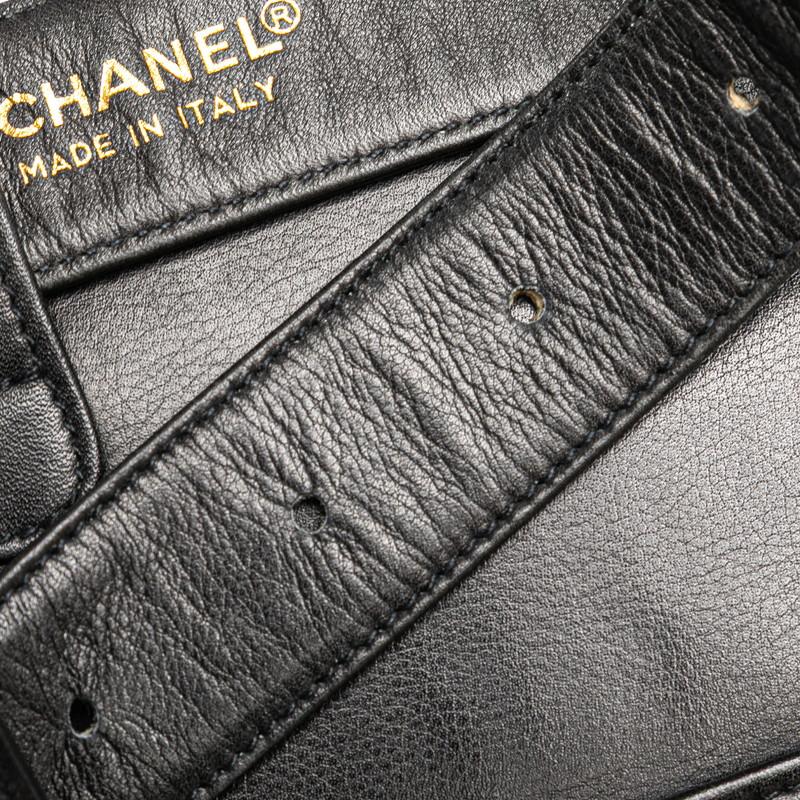 シャネル トリプルココマーク ショルダーバッグ ウエストバッグ 80/32 ブラック レザー レディース CHANEL 【中古】の画像
