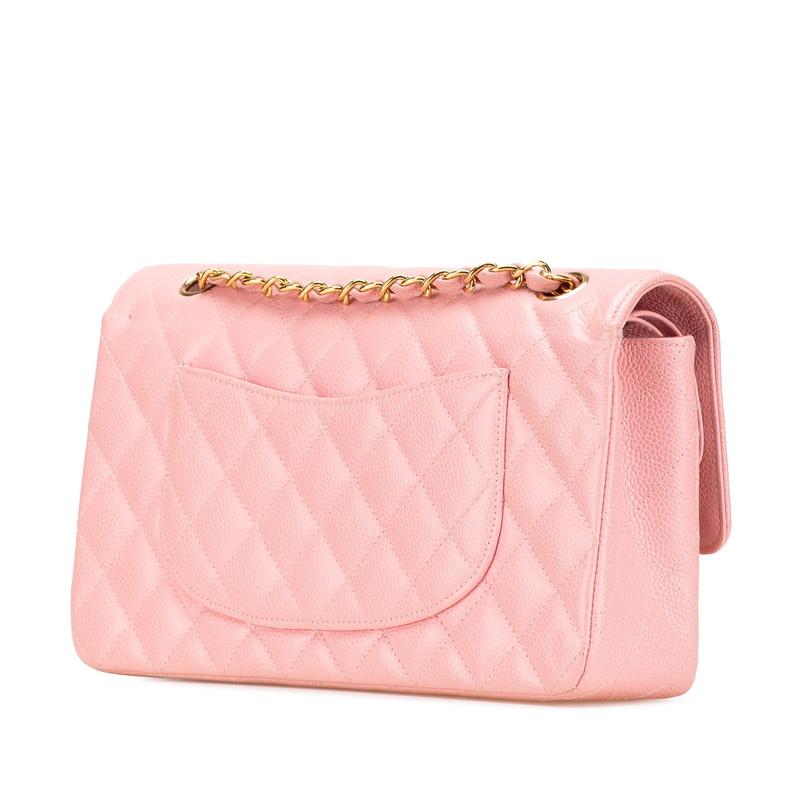 シャネル マトラッセ ココマーク Wフラップ チェーン ショルダーバッグ ハンドバッグ キャビアスキン レディース CHANEL 【243-08572】 CHANEL（シャネル） マトラッセ ココマーク Wフラップ チェーン