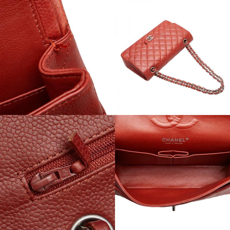 【CHANEL】シャネル ココマーク マトラッセ ケース レッド CHANEL（シャネル） ココマーク マトラッセ25 ダブルフラップ チェーン
