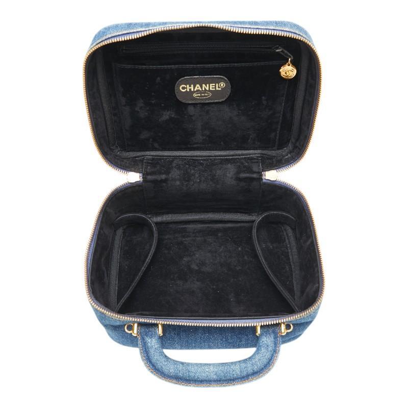 CHANEL 1997 タイムレス バニティバッグ デニム ココマーク CHANEL Pre-Owned 1997 ココマーク デニムハンドバッグ | ブルー