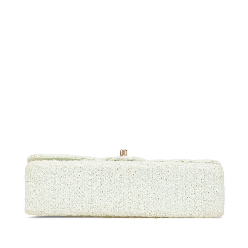 シャネル マトラッセ25 ココマーク Wフラップ チェーン ショルダーバッグ ツイード レディース CHANEL 【243-09813】 CHANEL - シャネル マトラッセ25 ココマーク Wフラップ チェーン