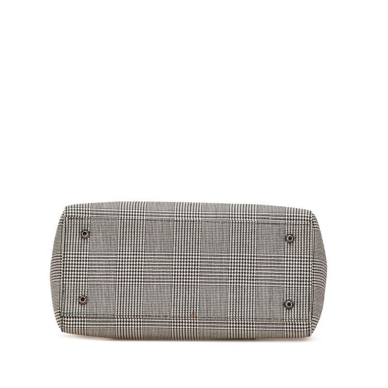 ディオール レディディオール 千鳥格子 ハンドバッグ ブラック