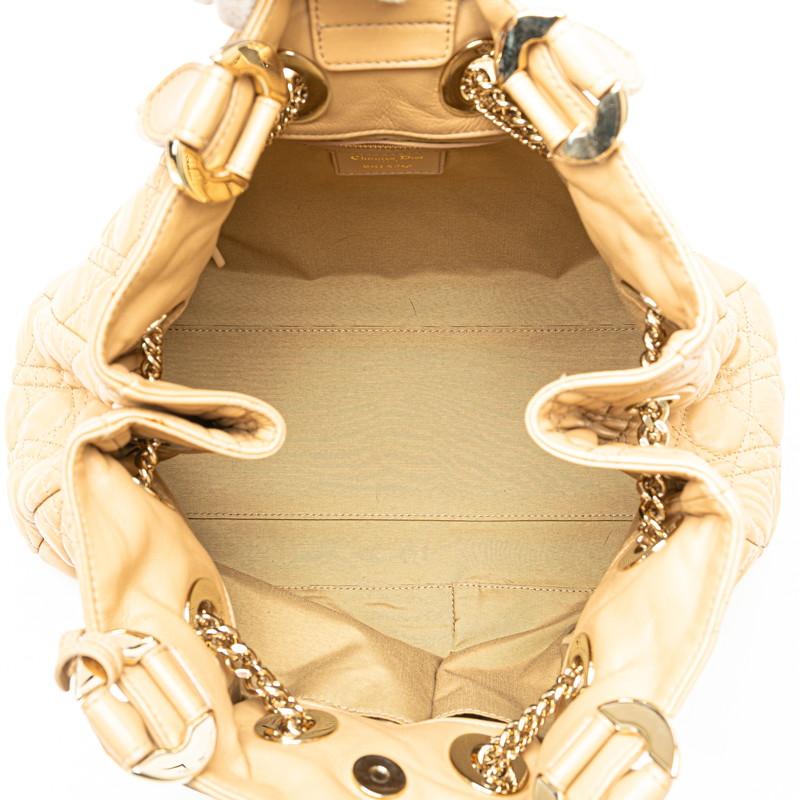 ★Dior レディディオール　カナージュ　ベージュ　　ナイロン ディオール カナージュ レディディオール ハンドバッグ トートバッグ