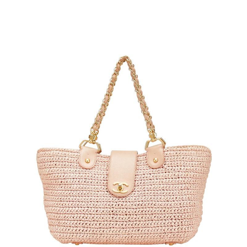 CHANEL（シャネル） ココマーク チェーン トートバッグ ピンク