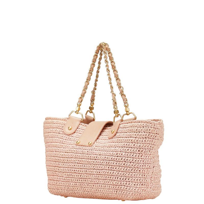 CHANEL（シャネル） ココマーク チェーン トートバッグ ピンク