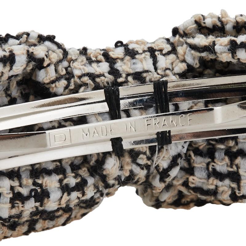 CHANEL（シャネル） ココマーク リボン バレッタ ホワイト ブラック 