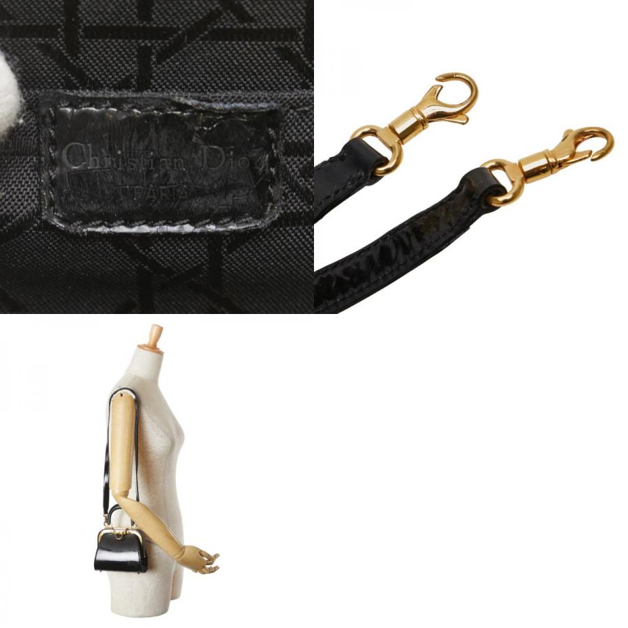 ディオール ハンドバッグ ショルダーバッグ 2WAY ブラック ゴールド パテントレザー レディース Dior 【中古】
