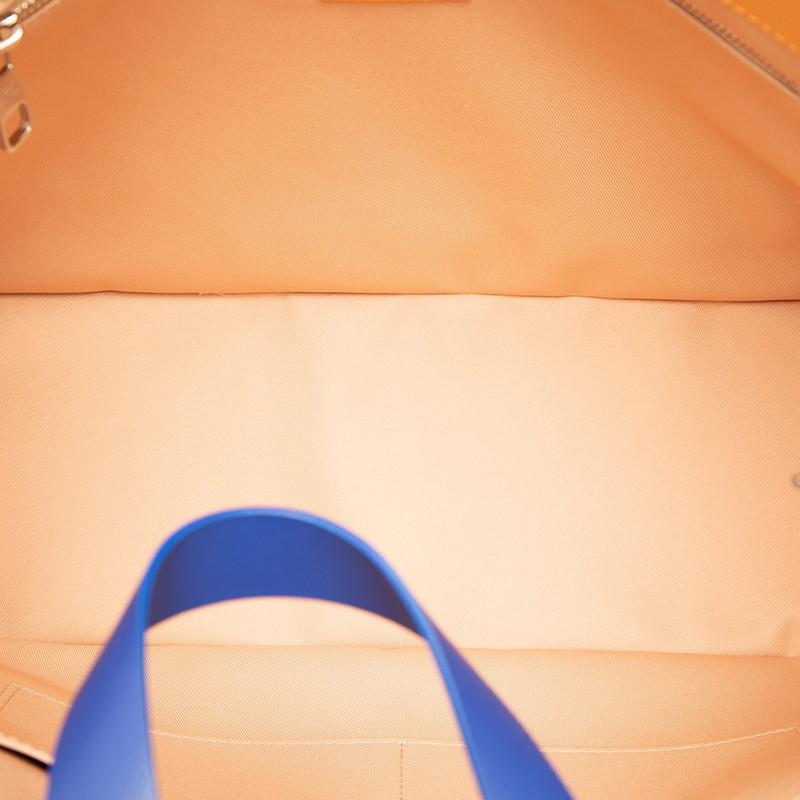 ルイ ヴィトン ショッパー トートMM トートバッグ ショルダーバッグ 2WAY M24457 サフラン オレンジ レザー LOUIS VUITTON 【中古】の画像