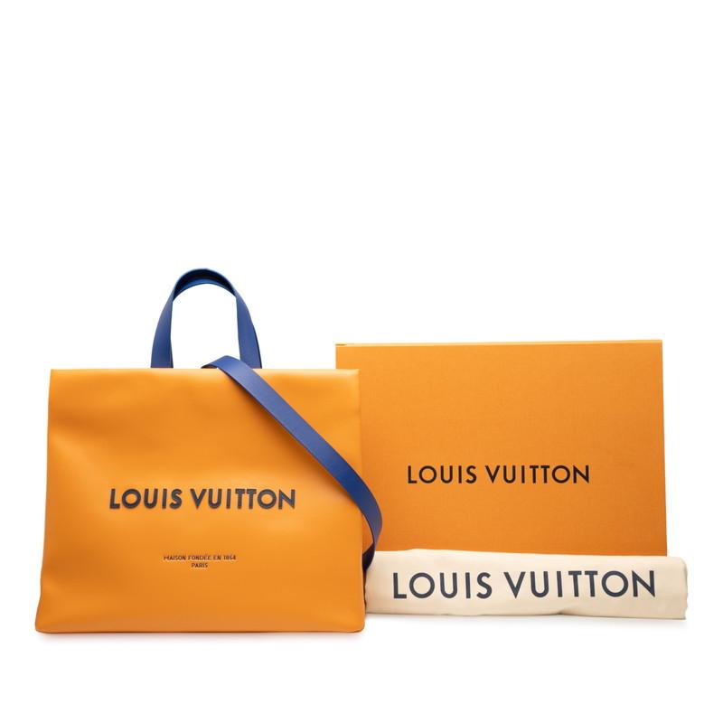 ルイ ヴィトン ショッパー トートMM トートバッグ ショルダーバッグ 2WAY M24457 サフラン オレンジ レザー LOUIS VUITTON 【中古】の画像