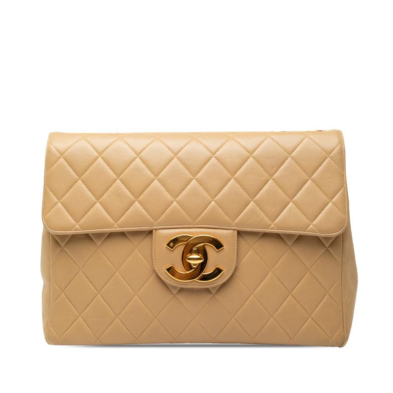 シャネル マトラッセ30 ココマーク チェーン ショルダーバッグ ベージュ ラムスキン レディース CHANEL 【中古】 CHANEL（シャネル） マトラッセ30 ココマーク チェーン ショルダー
