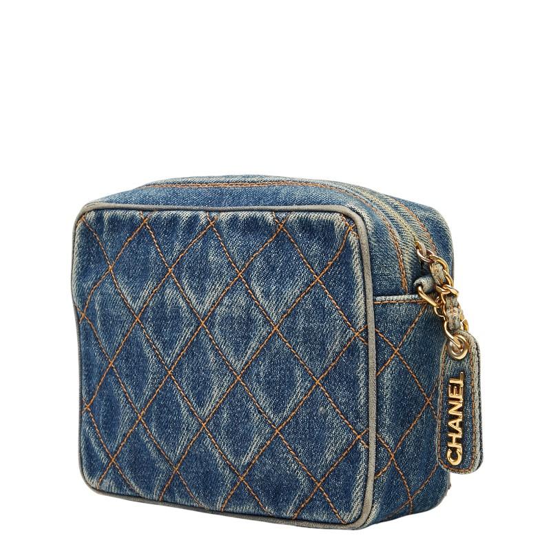 ココマーク　デニム マトラッセ チェーンショルダーバッグ CHANEL（シャネル） ココマーク マトラッセ チェーン ショルダーバッグ
