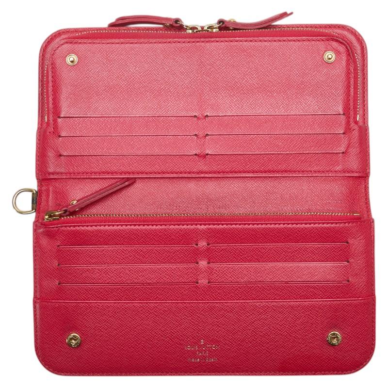 【美品】ルイヴィトン 長財布　モノグラム ポルトフォイユ・アンソリット ルージュ LOUIS VUITTON（ルイ・ヴィトン） ルイ ヴィトン モノグラム