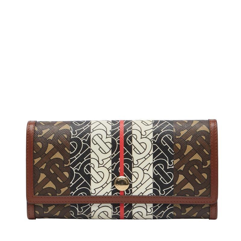 BURBERRY（バーバリー） TBモノグラム 長財布 ブラウン ブラック PVC