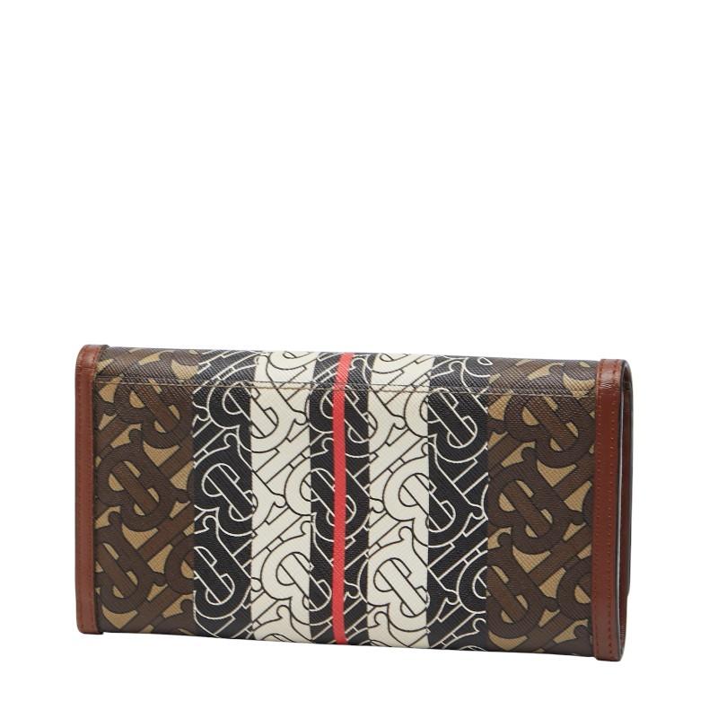 BURBERRY（バーバリー） TBモノグラム 長財布 ブラウン ブラック PVC