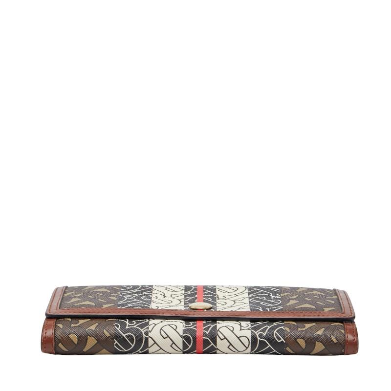 BURBERRY（バーバリー） TBモノグラム 長財布 ブラウン ブラック PVC