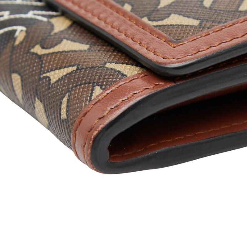 BURBERRY（バーバリー） TBモノグラム 長財布 ブラウン ブラック PVC