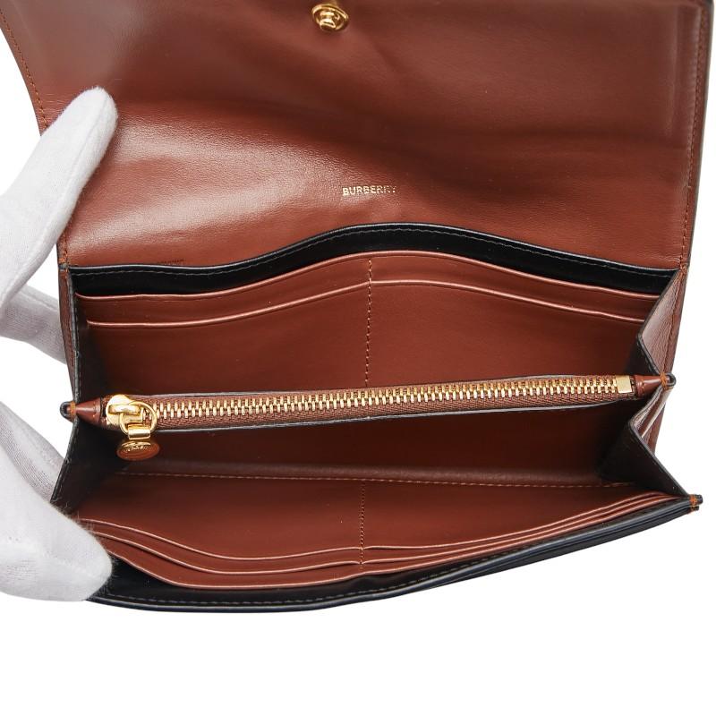 BURBERRY（バーバリー） TBモノグラム 長財布 ブラウン ブラック PVC