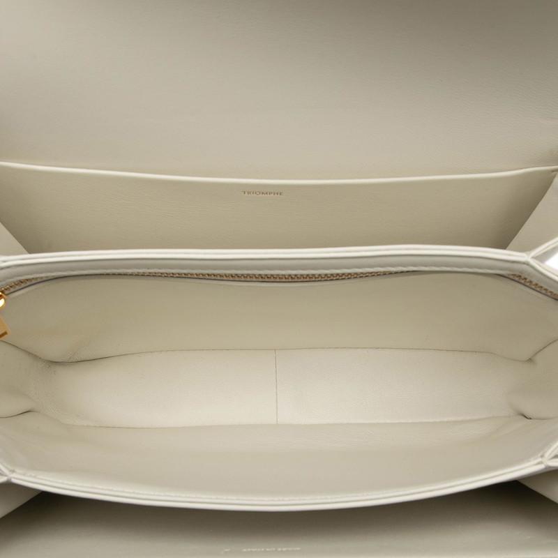 CELINE（セリーヌ） トリオンフ ショルダーバッグ ホワイト レザー