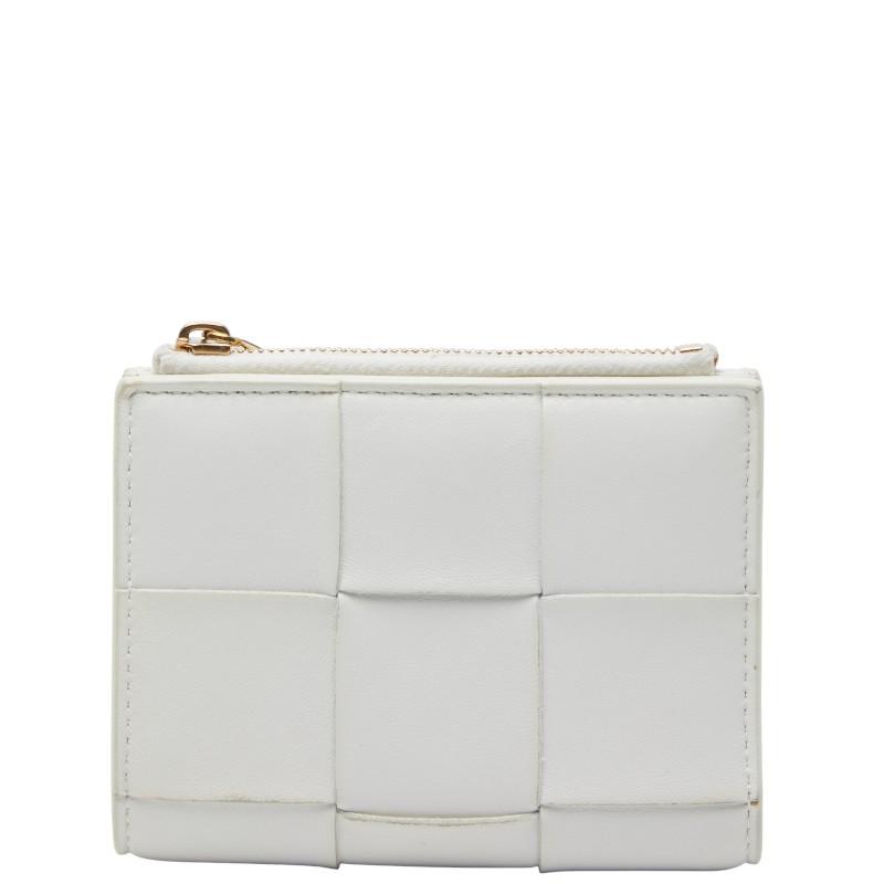 ボッテガヴェネタ マキシイントレチャート 長財布 ホワイト レザー