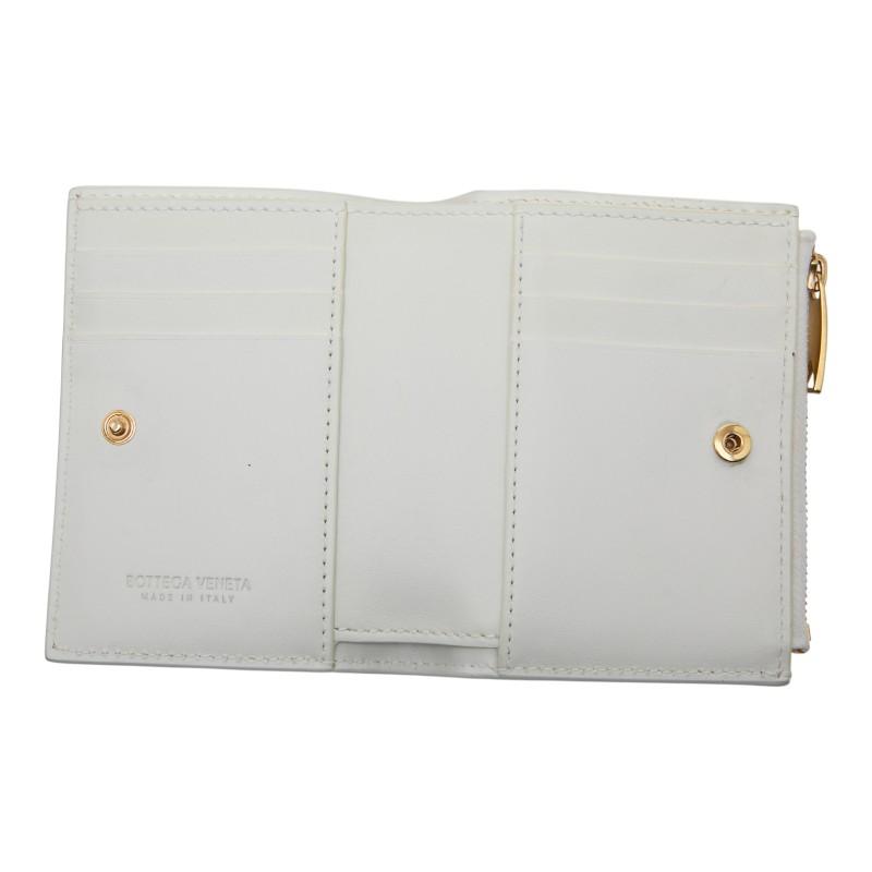 ボッテガヴェネタ マキシイントレチャート 長財布 ホワイト レザー