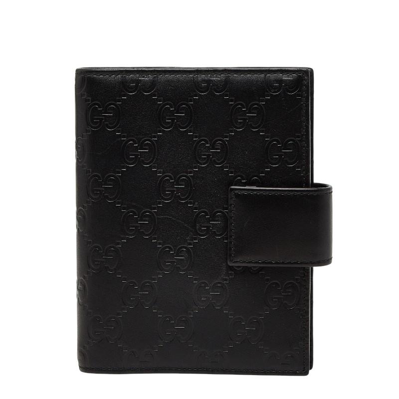 GUCCI（グッチ） グッチシマ 手帳カバー 115240 ブラック レザー
