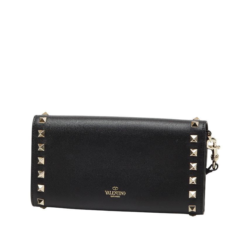VALENTINO（ヴァレンティノ） ロックスタッズ 長財布 ブラック レザー