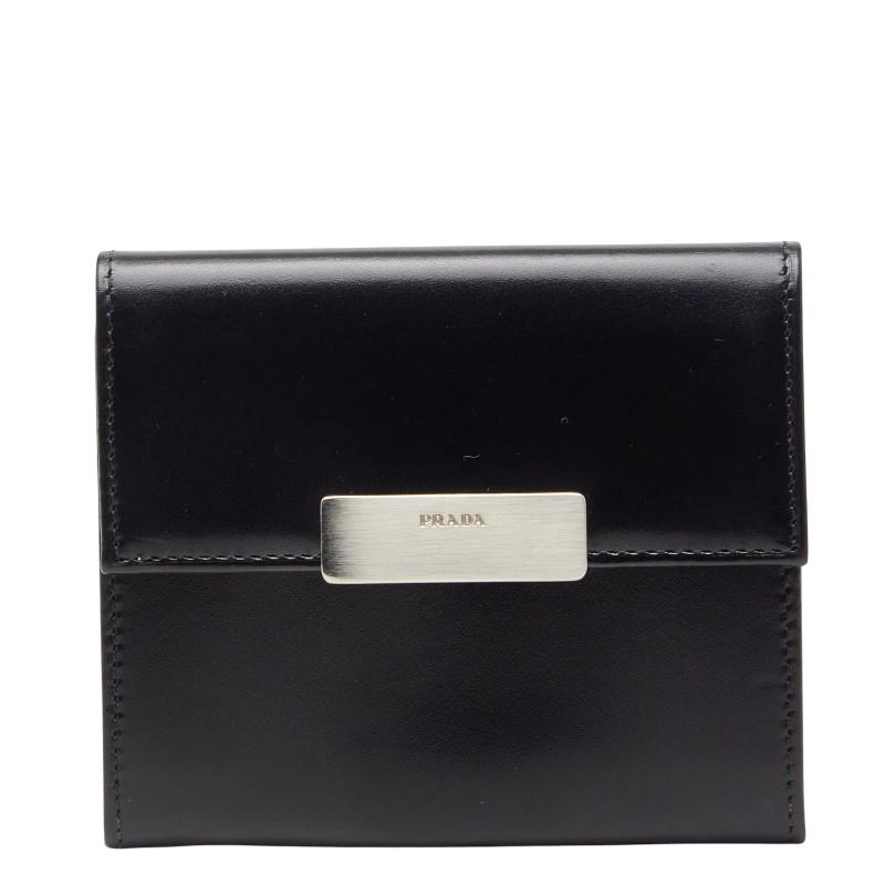 PRADA（プラダ） ロゴ コインケース 小銭入れ ブラック レザー