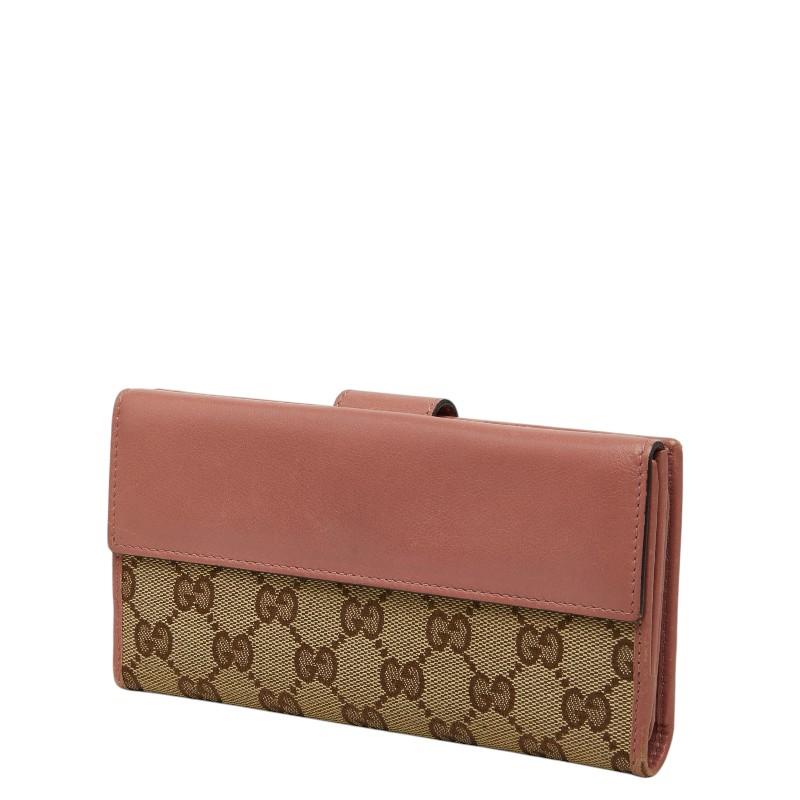 美品！！GUCCI GGキャンバス 長財布 GUCCI（グッチ） GGキャンバス ハート 長財布 203550 ベージュ ピンク