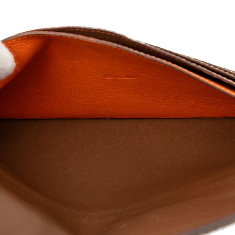 HERMES（エルメス） ドゴン デュオ GM 二つ折り 長財布 ブラウン