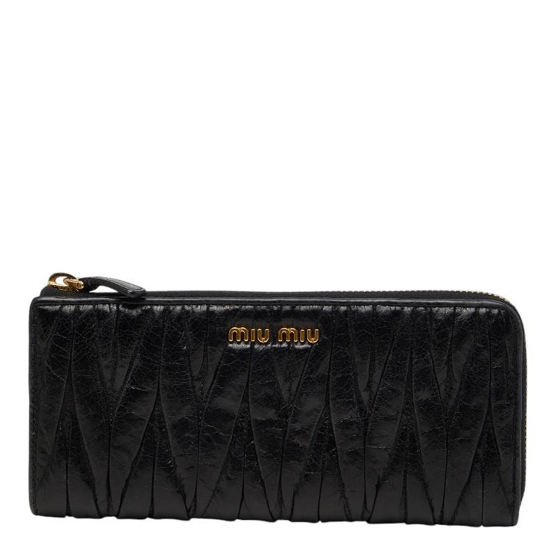 miu miu（ミュウミュウ） マテラッセ L字ファスナー 長財布 5M1183
