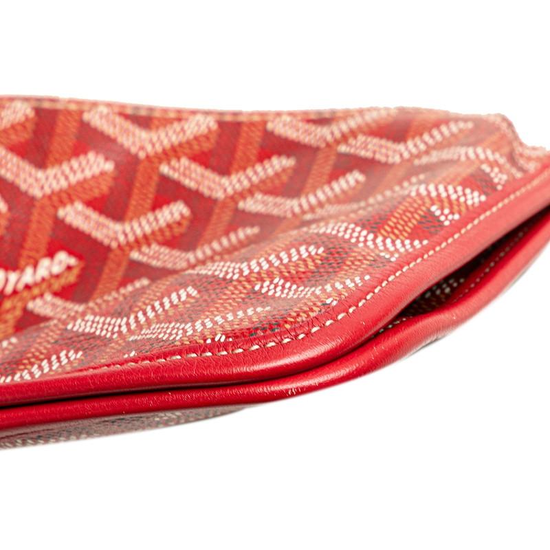 GOYARD（ゴヤール） プリュメ ポーチウォレット レッド PVC レザー