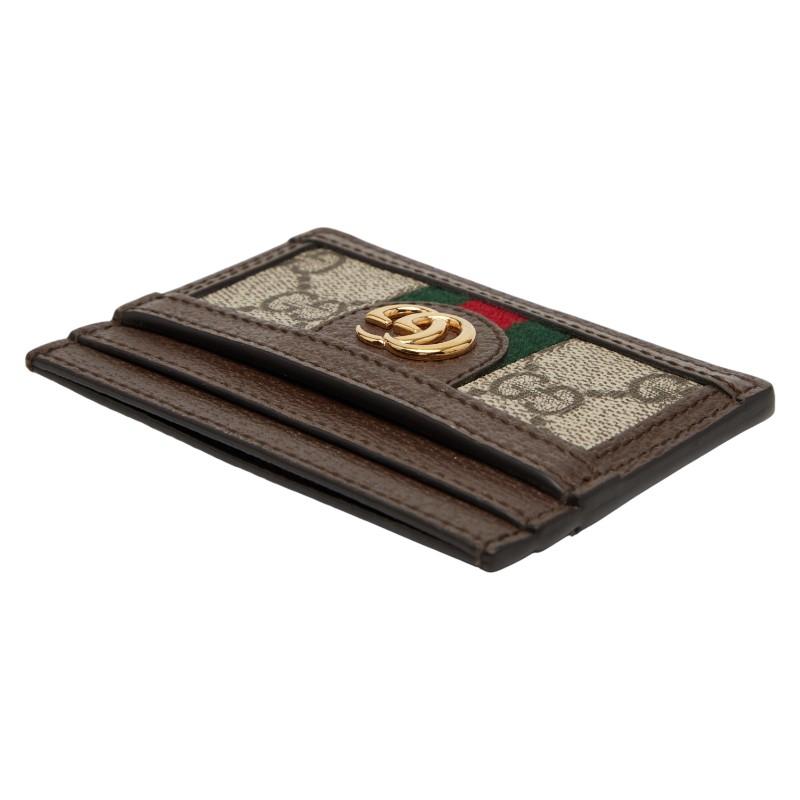 美品 グッチ オフィディア GGスプリーム カードケース 523159 PVC レディース GUCCI 【247-43502】 GUCCI（グッチ） オフィディア GGスプリーム カードケース 523159