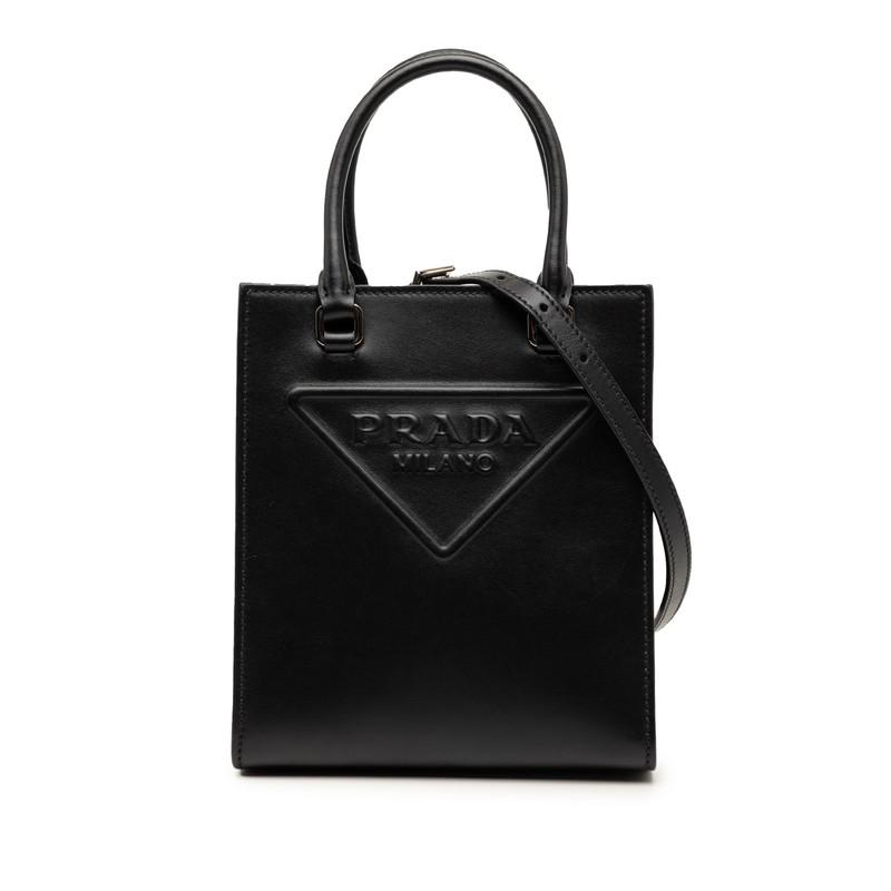 PRADA 2way ハンドバッグ ブラック PRADA（プラダ） トライアングルロゴ ミニハンドバッグ ショルダー