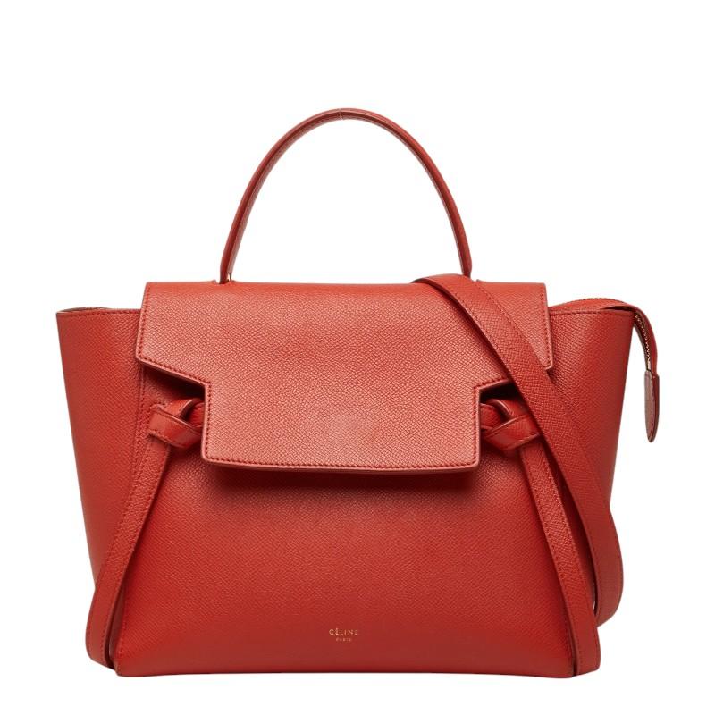 オールドセリーヌ CELINE オレンジ ハンドバッグ ショルダーバッグ CELINE（セリーヌ） ベルトバッグ マイクロ ハンドバッグ ショルダー